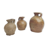 Set of three sandstone pitchers