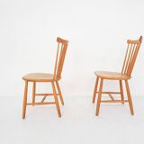 Pastoe style spindle back dining chairs,The Netherlands 1950's
