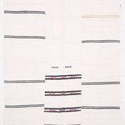 Kilim Turc Vintage Ivoire et Noir, Rayé, Déco Salon Bohème, 176X258Cm