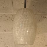 Suspension vintage française en Verre des années 1960 attribuée à Lunel