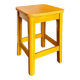 Tabouret en bois jaune