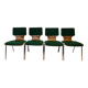 Lot de 4 chaises d'école vintage du Danemark des années 1970