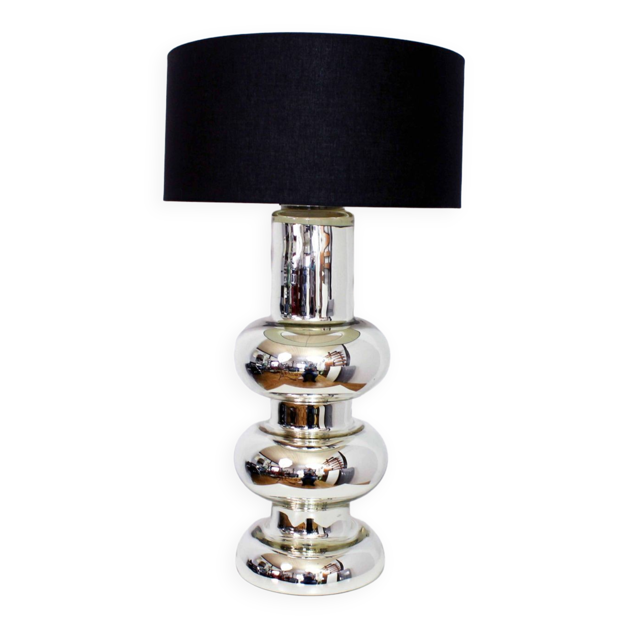 Églomisé glass table lamp
