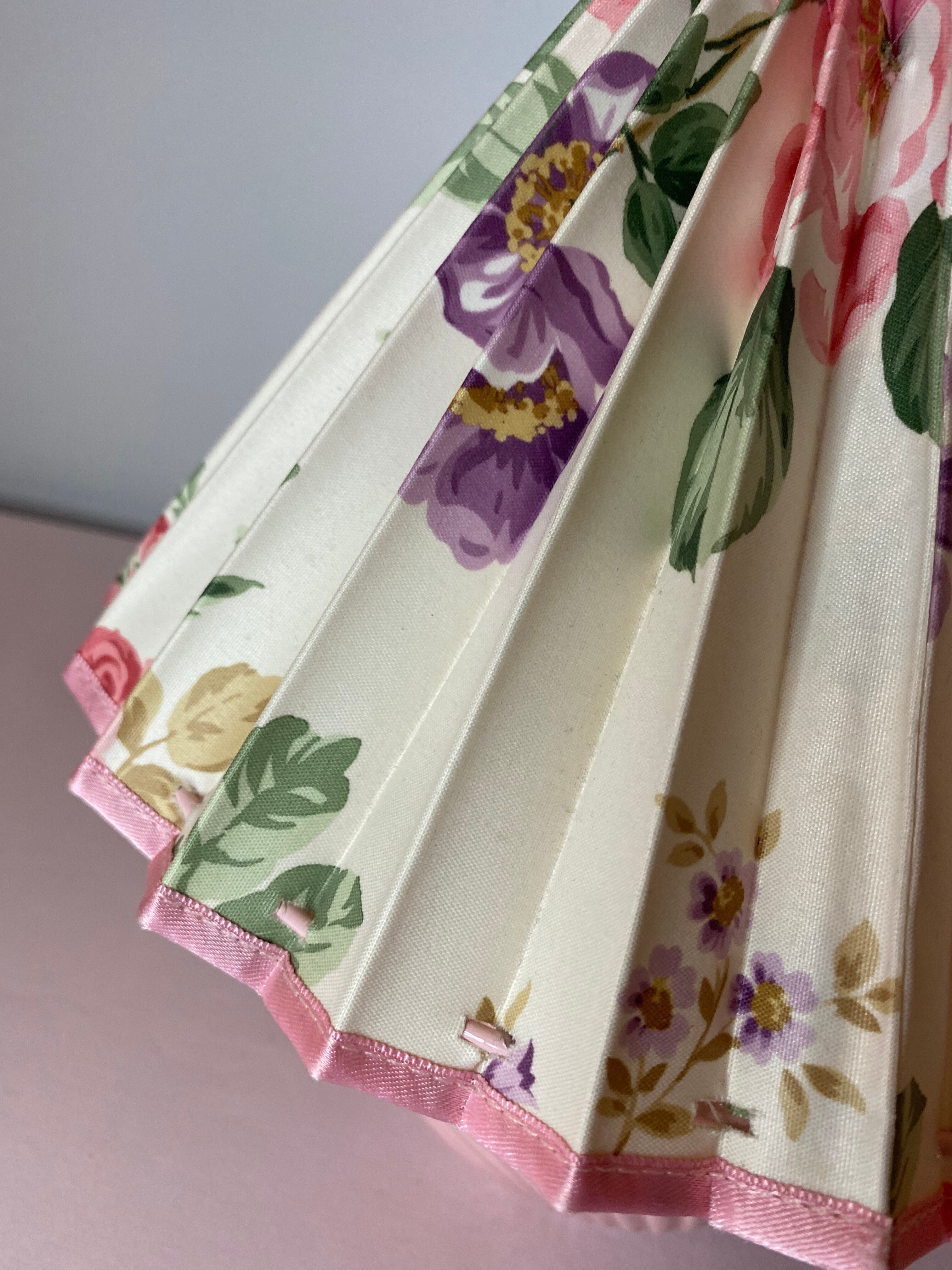 Flowery lampshade pleated