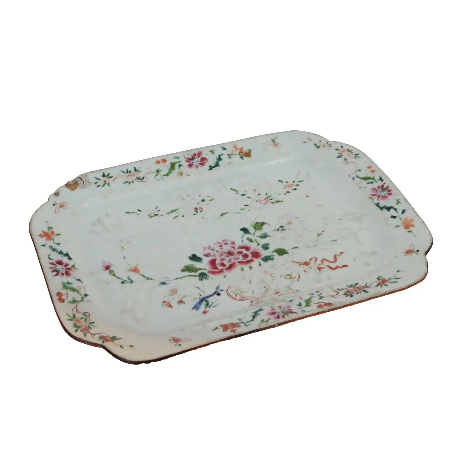 Ancient polylobed porcelain plateau from the Yongzheng period '700