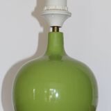 Green wooden lamp base (without lampshade)