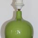 Green wooden lamp base (without lampshade)