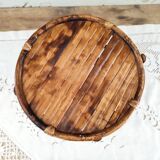 Small vintage bamboo plant holder