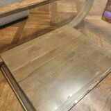 Table basse en bois et verre