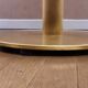 Table marble square diam. 80 cm brass brass brass foot brass
