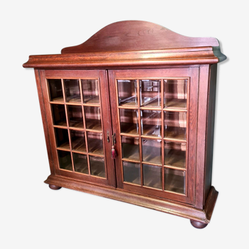 Antique Solid Oak Display Cabinet