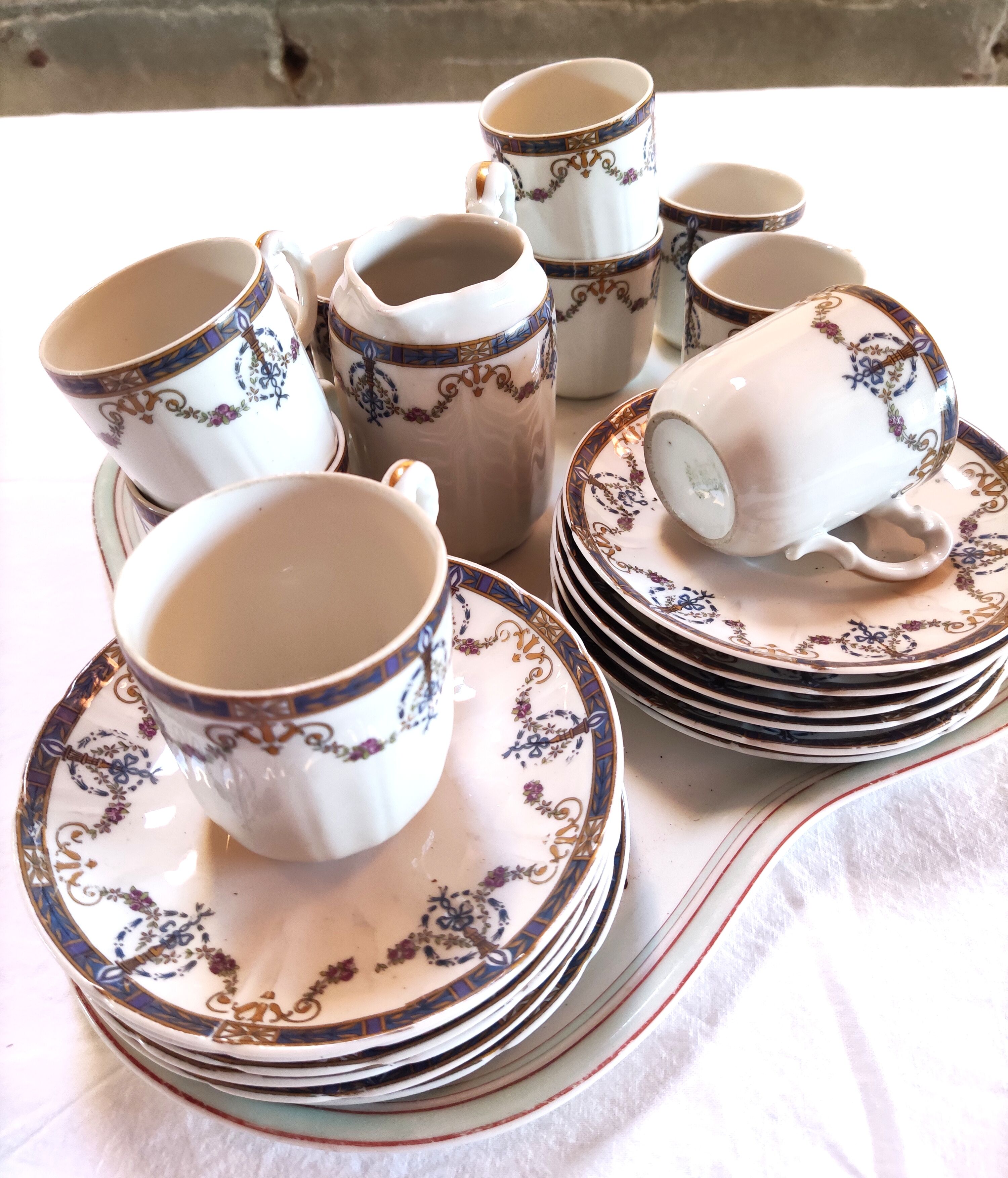 Art Deco porcelain coffee service