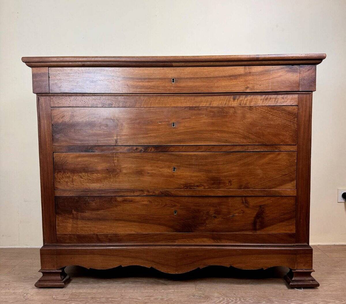 Louis Philippe Period Chest Of Drawers In Walnut