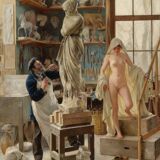 Library and workshop stepladder, 19th century