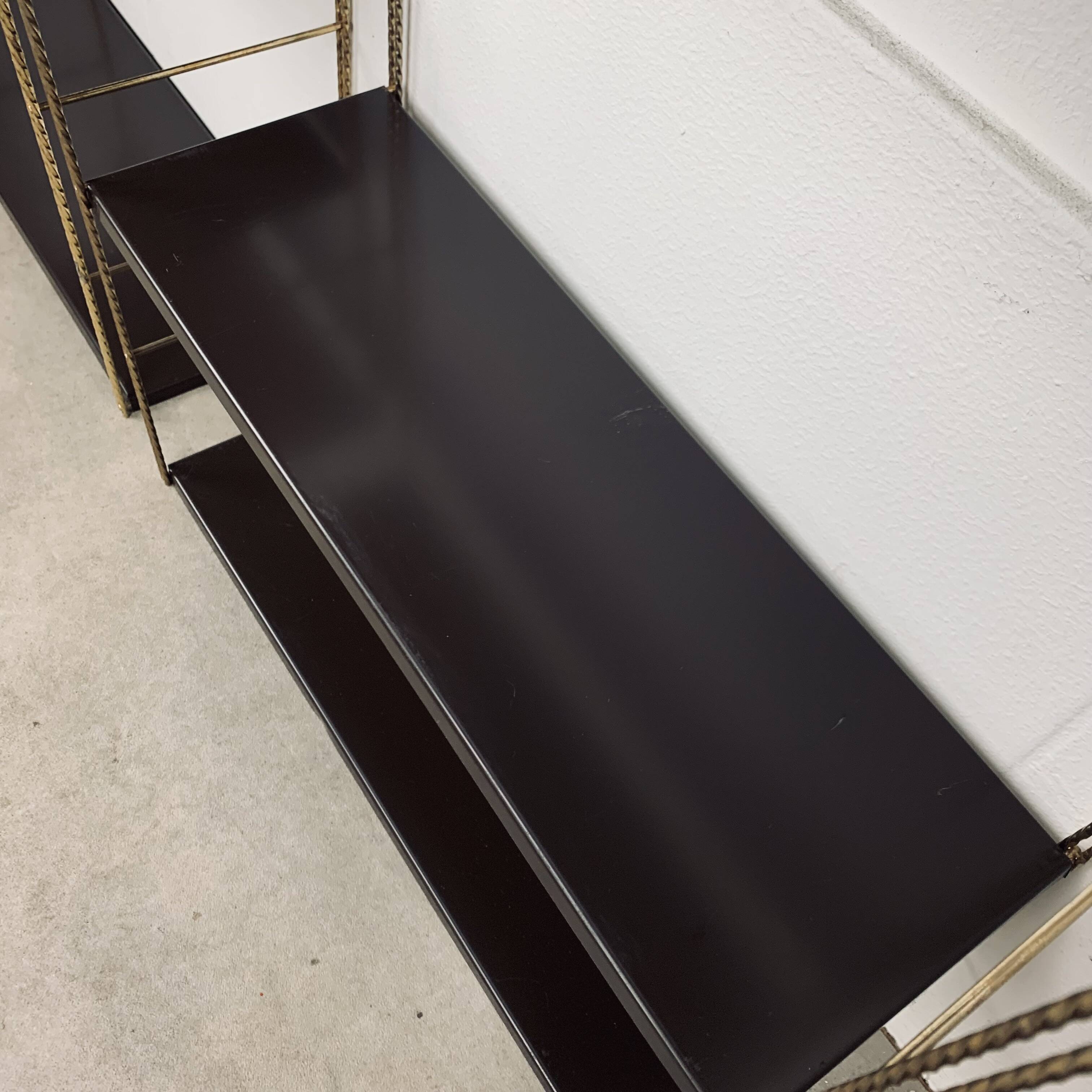 2 modular string wall shelves from the 60s, metal