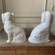 Pair of ceramic Staffordshire dogs late 19th century