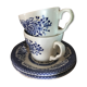 2 tasses porcelaine anglaise bleu