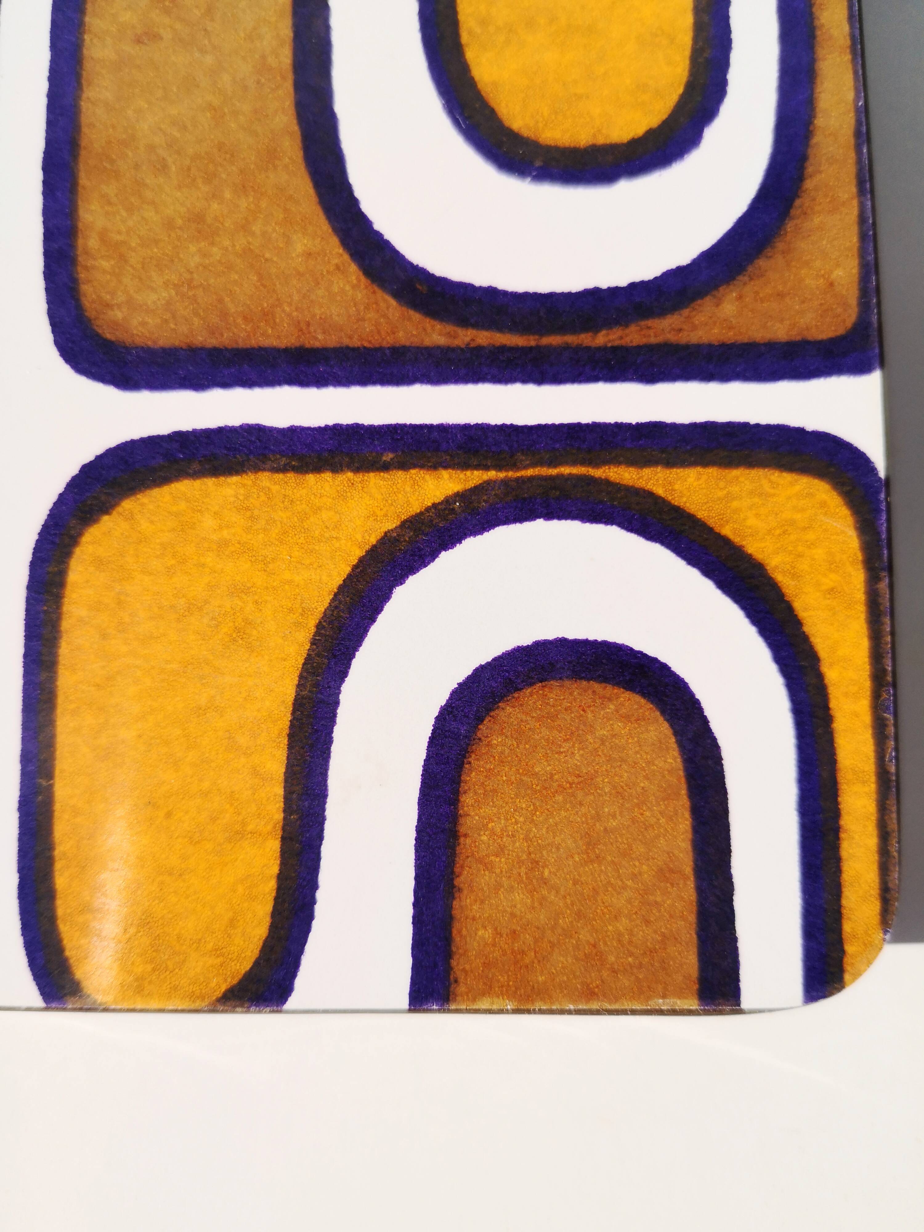 Vintage Formica trivet, psychedelic patterns