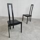 Set of 6 italian post modern dining chairs, 1980s