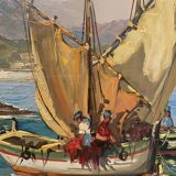 Old painting, Marine, signed, 60s/70s