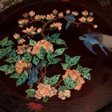 Circular wooden coffee table with bird decoration China Far East