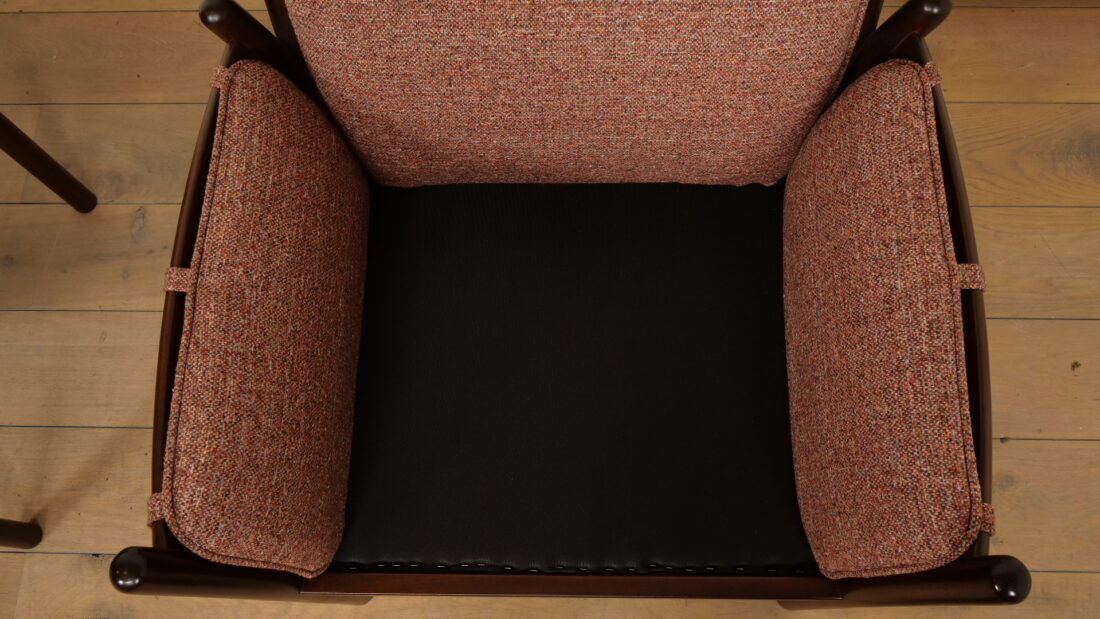 Ensemble de 2 fauteuils vintage | Illum Wikkelsø pour Silkeborg | Modèle Genius | Acajou