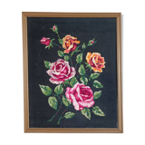Vintage rose bouquet canvas