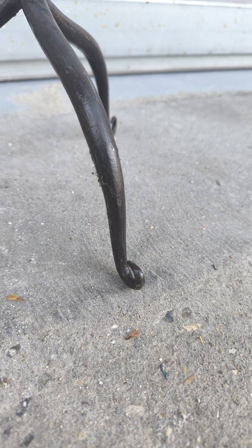 Wrought iron candle holder