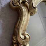 Golden resin rock mirror  42x68cm