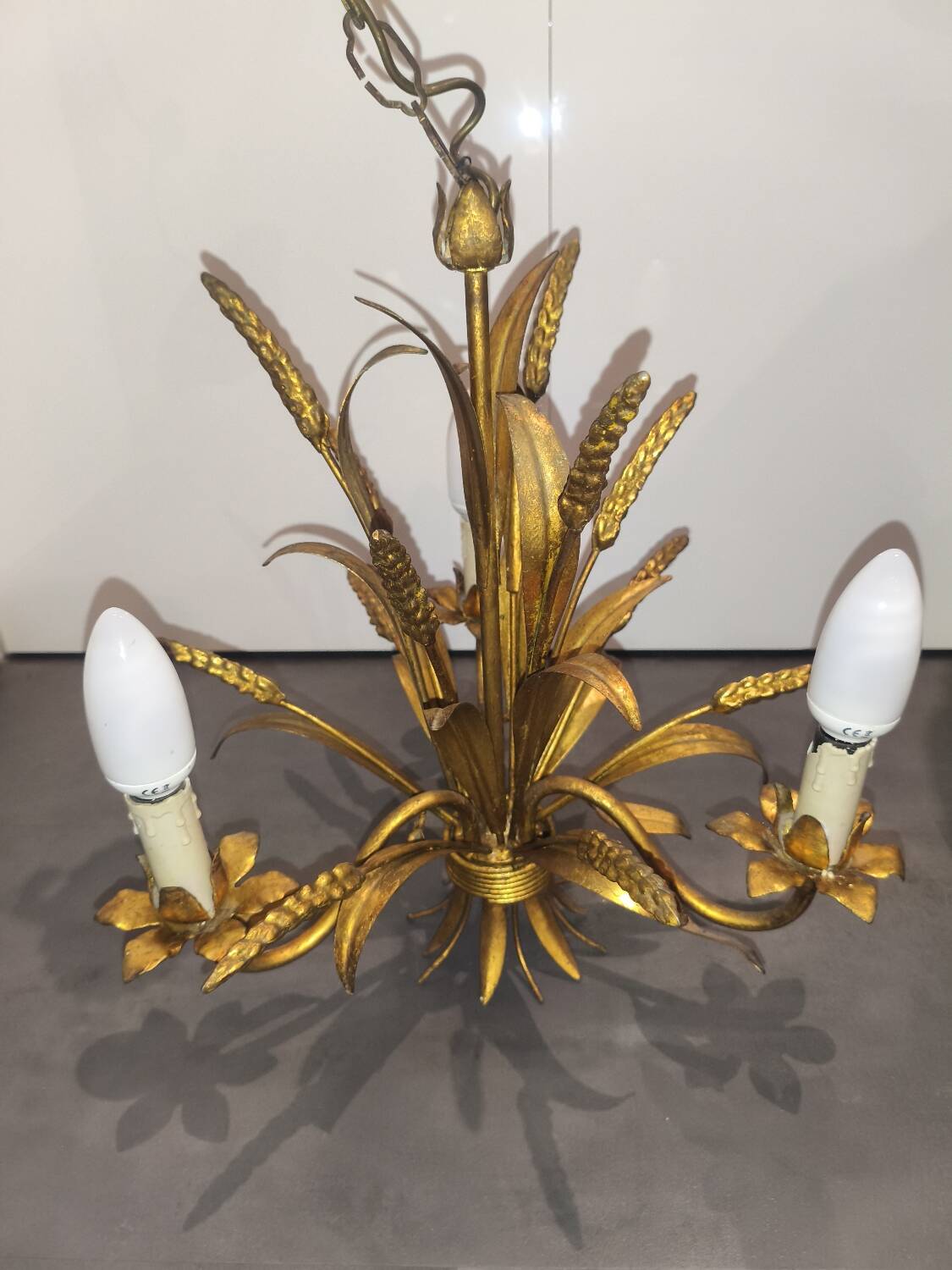 Wheat ear chandelier design by Hans Kogl