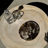 Dish in petrified wood