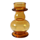 Vintage Small Pressed Glass Vase in Amber Orange / Italy / 1960s