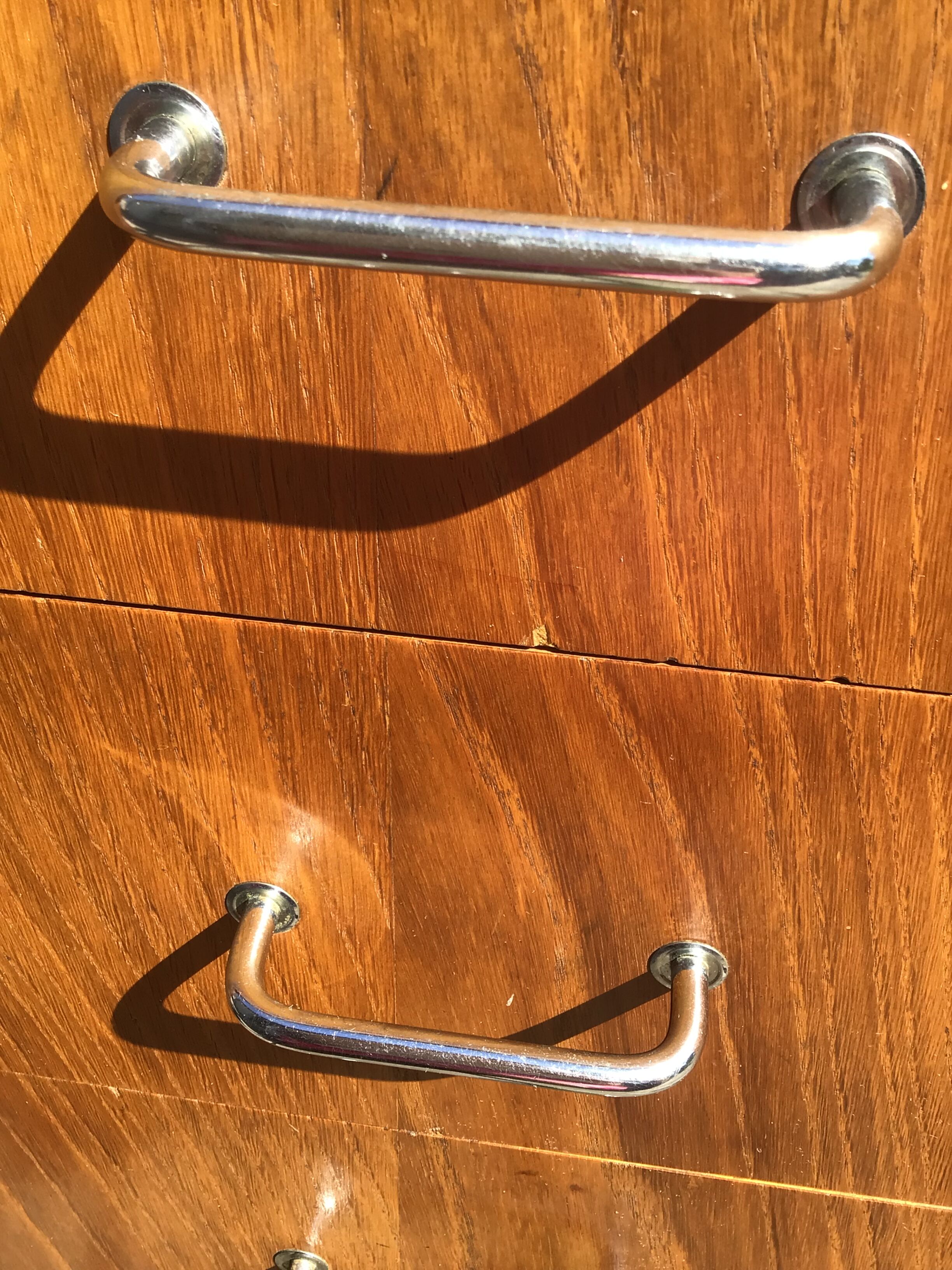 Compact desk wood veneer 50s