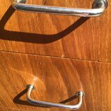 Compact desk wood veneer 50s