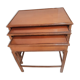 3 30s mahogany pull-out tables in their juice