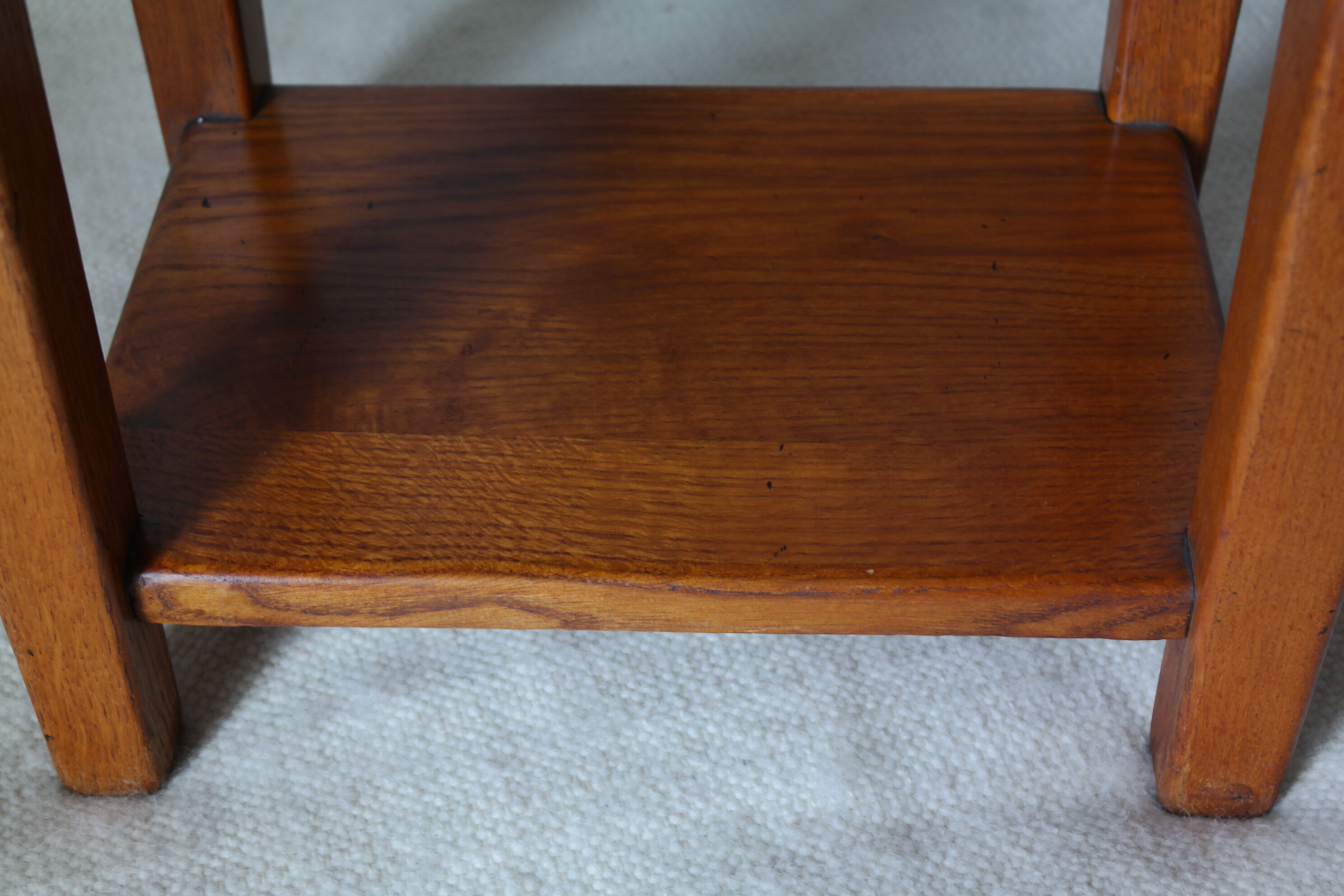 Vintage solid oak bedside