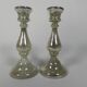 Set of 2 mercury candlesticks, circa 1900 (poor man's silver)