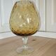 Empoli vase in amber blown glass – Italy, 1960s