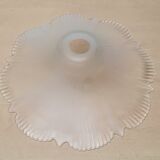 Large vintage frosted glass lampshade