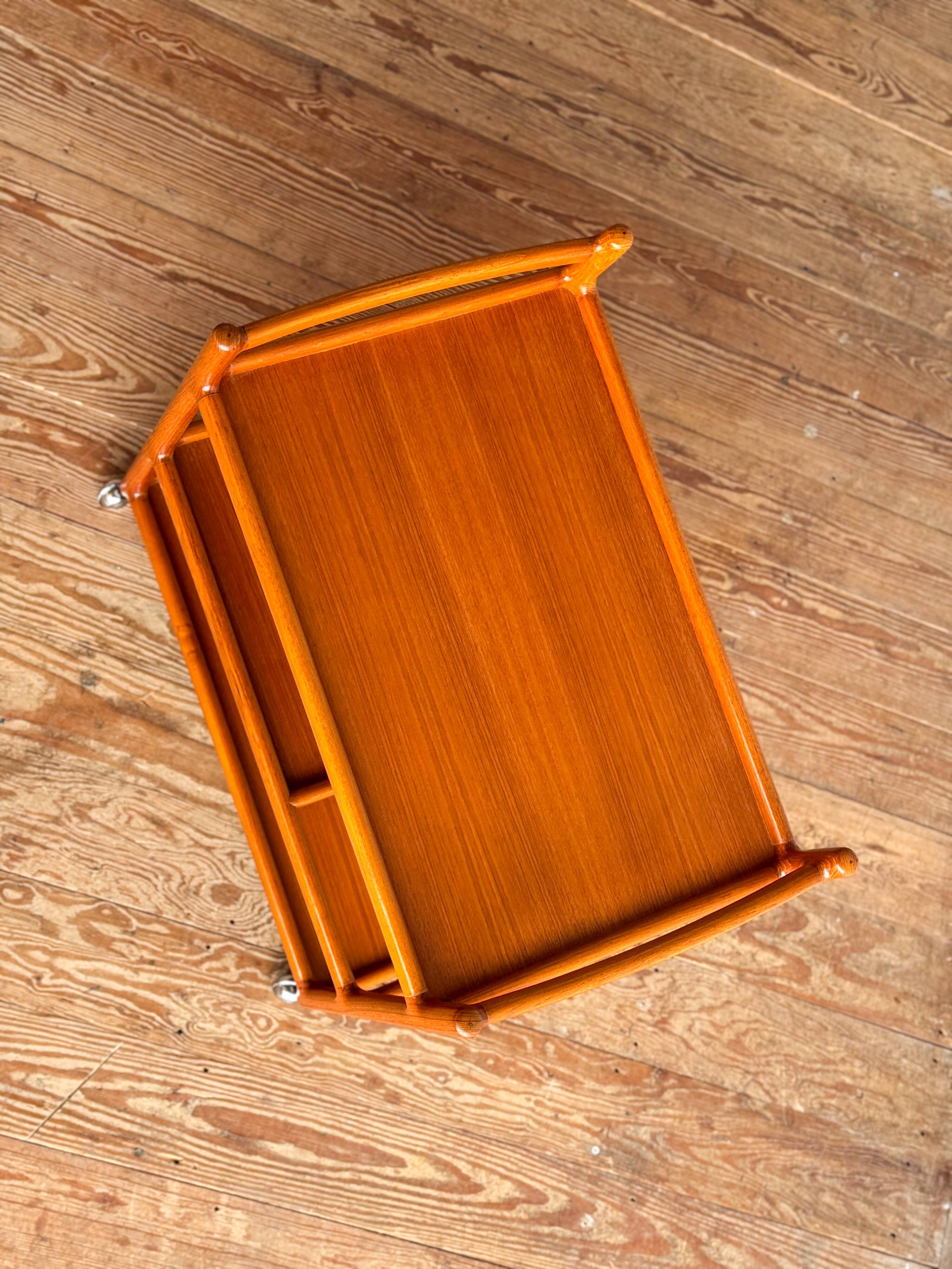 Service trolley and bar Johannes Andersen Silkeborg Denmark Teak