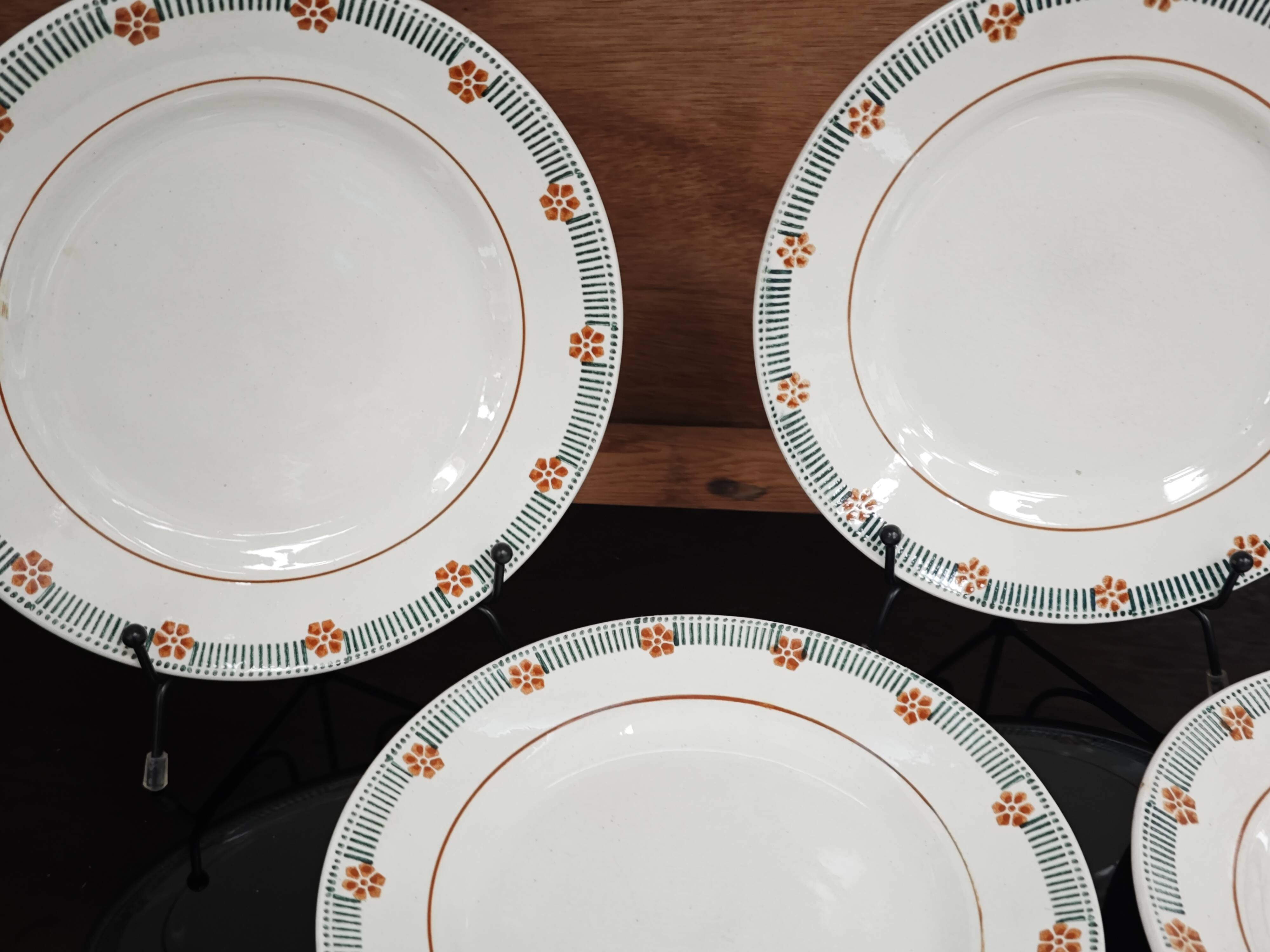 Set of 6 dessert plates St Amand Céranor Model Parame