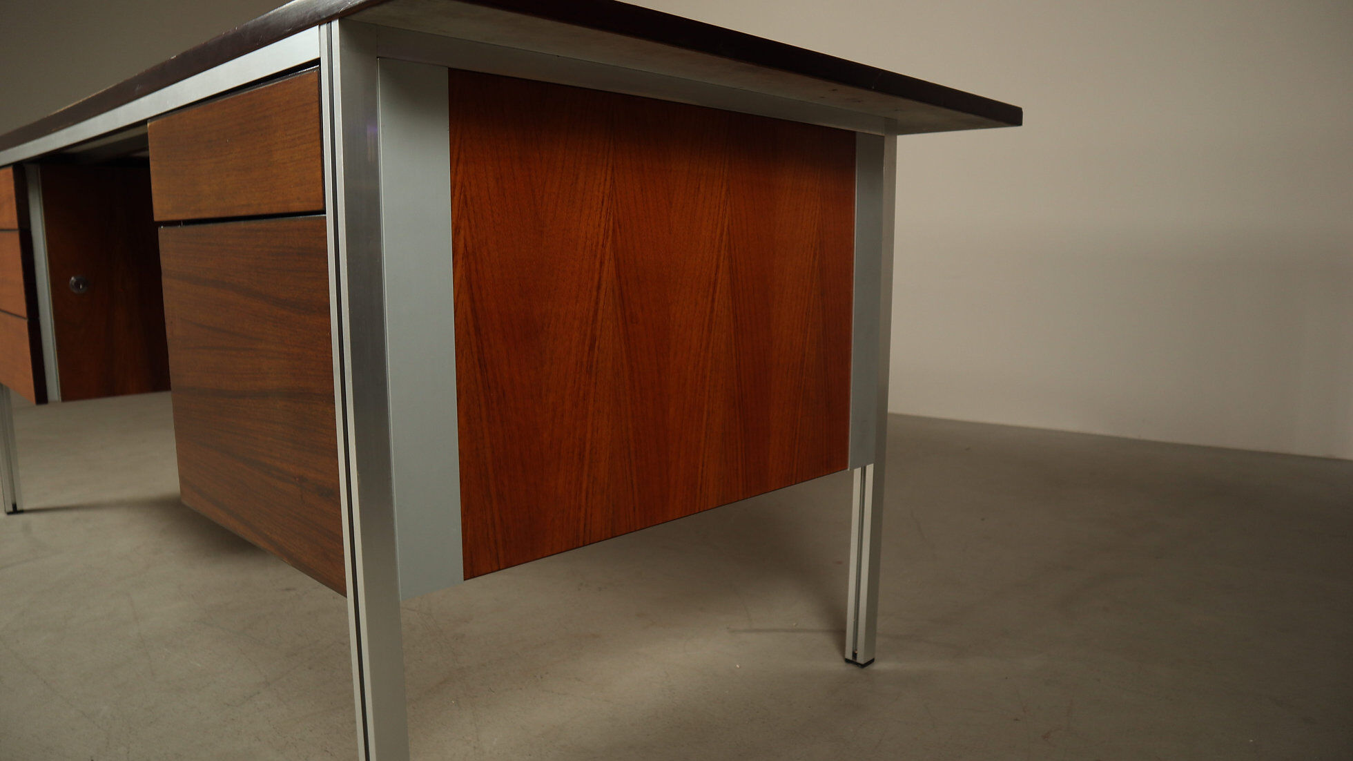 Executive desk by ORA Acciaio, produced in Italy during the 1970s.