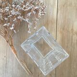 Glass vase with raised squares