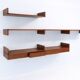 Immense teak library wall