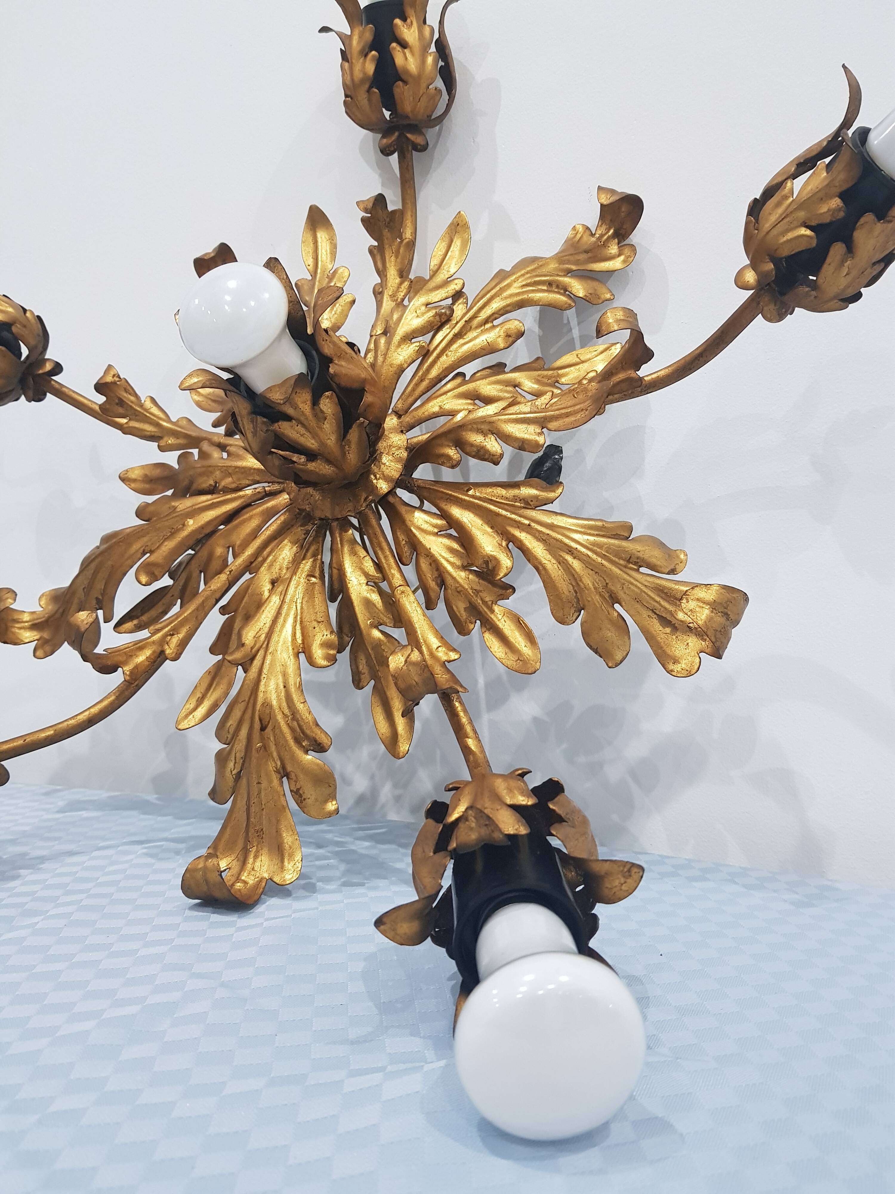 Ceiling lamp, Hans Kogl, Germany, 1960s, Hollywood Regency