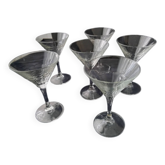 Set of 6 cocktail glasses