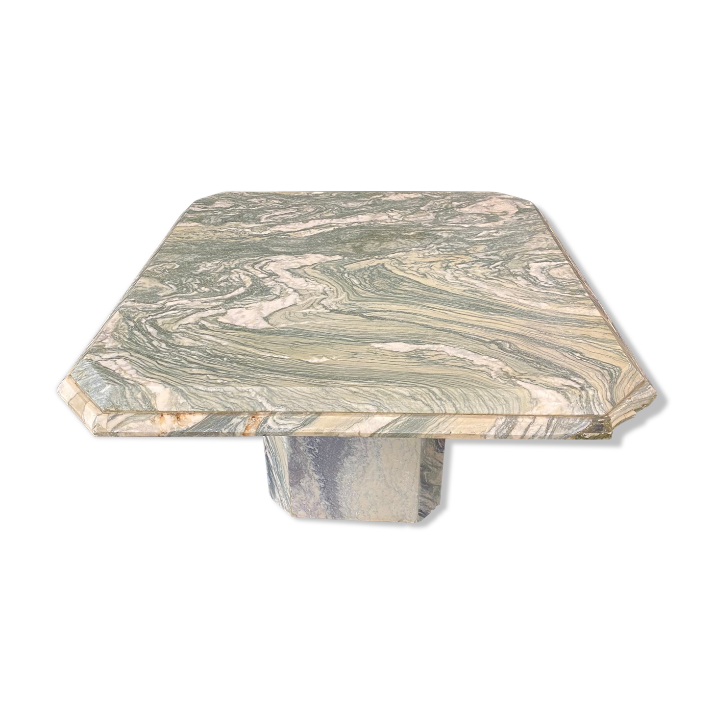Green marble coffee table