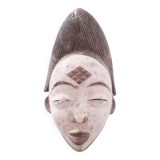 Punu mukuyi mask in solid wood H:29cm African mask from Gabon