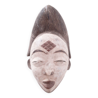 Masque Punu mukuyi en bois massif H:29cm Masque africain du Gabon