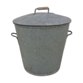 Bassine en zinc et son trépied